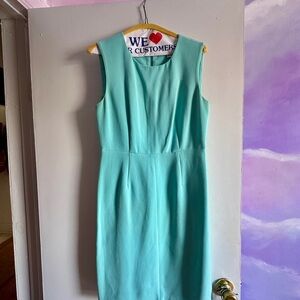 Diane Von Furstenberg Sleeveless Turquoise Midi Dress